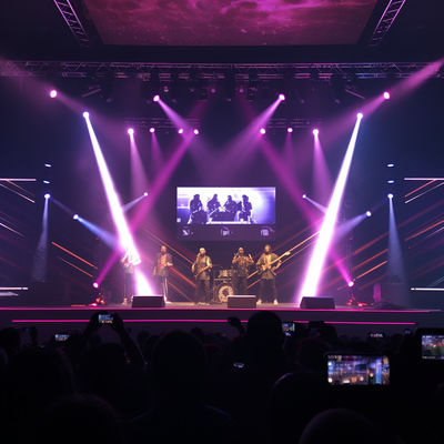 écran de fond à LED incurvé location d'écran LED sans couture grand format