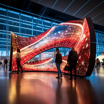 Écran à LED mince transparent et flexible Écran léger Brillance élevée