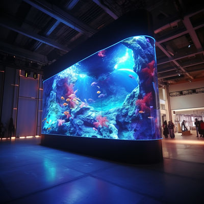 P3.91 / P4 / P5 Écran de projecteur incurvé Lumière LED 1500-5000cd/M2