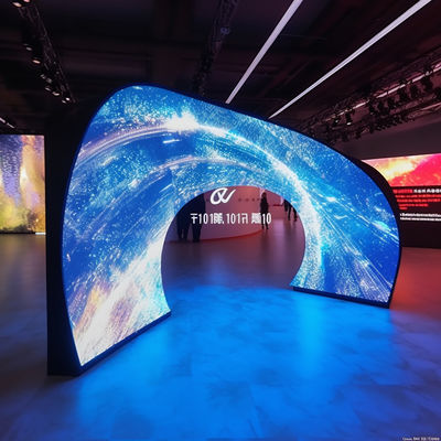 P4.81 / P5 Écran LED incurvé IP65 Écran vidéo LED flexible sur mesure
