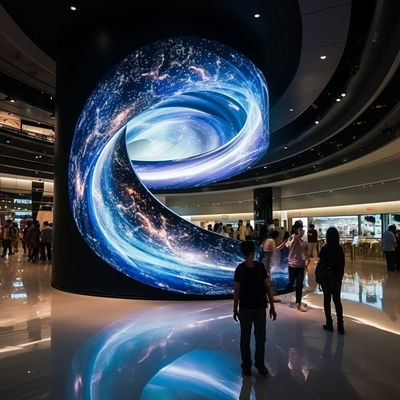 Affichage du mur vidéo LED incurvé extérieur / intérieur Taux de rafraîchissement 3840Hz