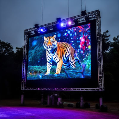 Rentage d'un mur vidéo LED extérieur sans couture haute luminosité P4.81