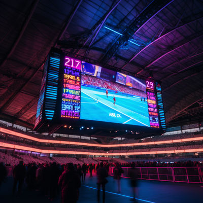 Affichage LED suspendu à l'intérieur du stade 1920Hz Taux de rafraîchissement ISO9001