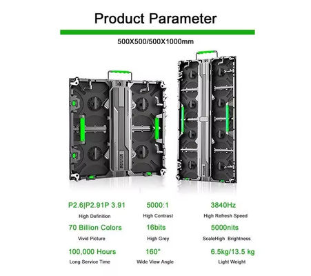 Panneaux LED en aluminium légers avec SMD2121 3 en 1 2.976Mm Pixel Pitch et affichage en couleur