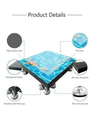 Paroi de tuiles RGB numériques interactives pour le jeu de danse Scène vidéo Plancher de danse Stand Led Panneaux muraux Écran tactile