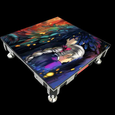 Paroi de tuiles RGB numériques interactives pour le jeu de danse Scène vidéo Plancher de danse Stand Led Panneaux muraux Écran tactile
