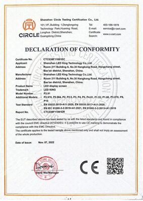 Écran d'affichage LED extérieur étanche IP65 avec taux de rafraîchissement de 1920 Hz à 3840 Hz et durée de vie de 100 000 heures