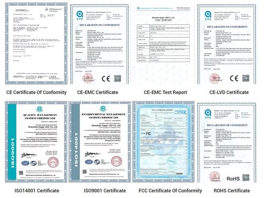 Écran d'affichage LED extérieur IP65 étanche à l'eau avec 4500-5500cd luminosité et 100000 heures de durée de vie pour une utilisation commerciale