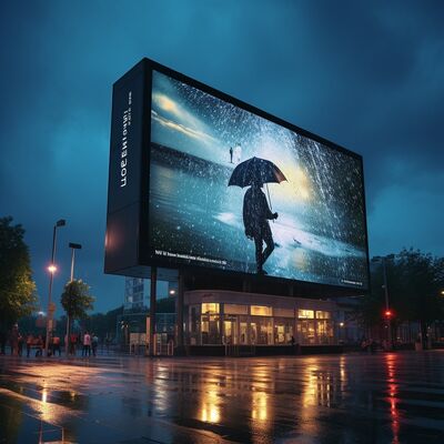 Écran LED extérieur 960x960mm avec une luminosité de 5000-6000cd/m² et un panneau d'affichage numérique LED étanche IP65