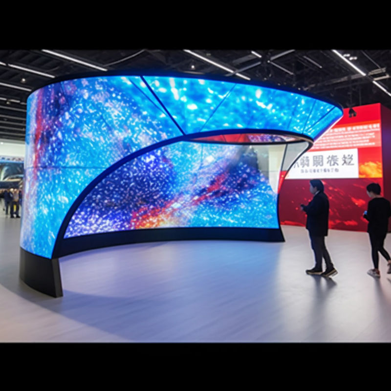 Écran de rideau LED flexible intérieur P3.91 / P4 / P4.81 Affichage LED dynamique