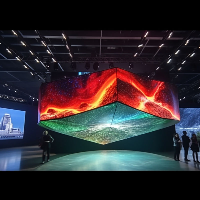 Panneau LED incurvé modulaire Affichage d'écran LED P5 intérieur Facile à installer