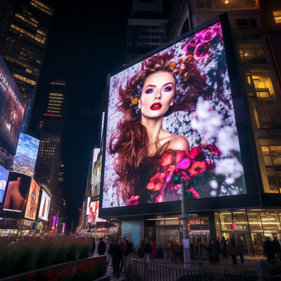 6000cd/m2 Lumière Display LED imperméable à l'eau Pixel Pitch 2.976mm pour la publicité extérieure