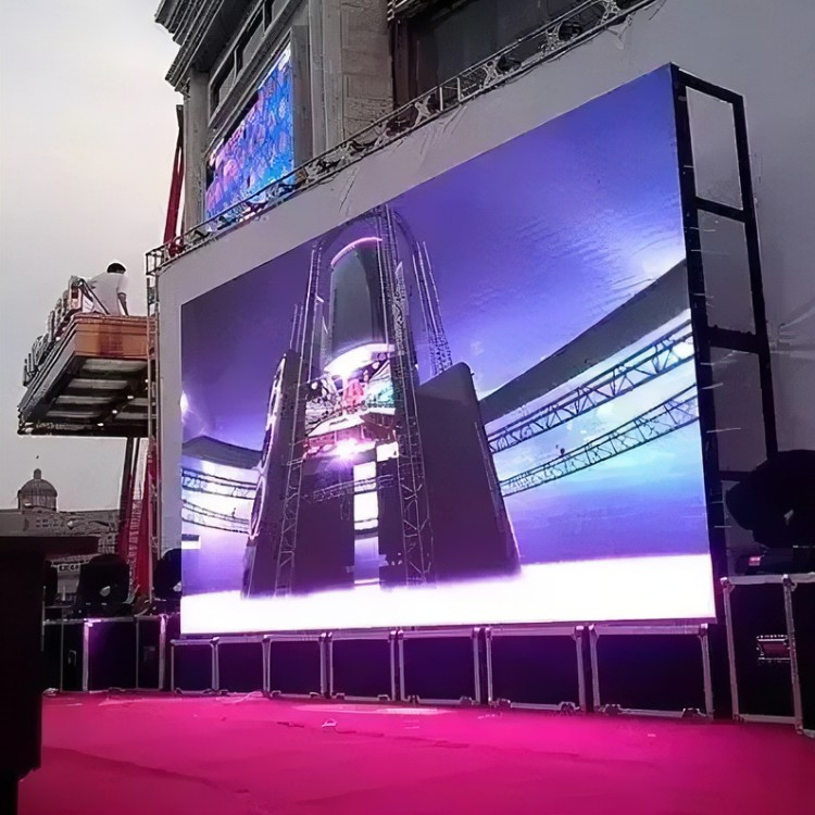 Outdoor LED Display Screen with High Brightness 4000 cd/m2 100000 Hours Life Span and 256*128/256*256 Resolution
