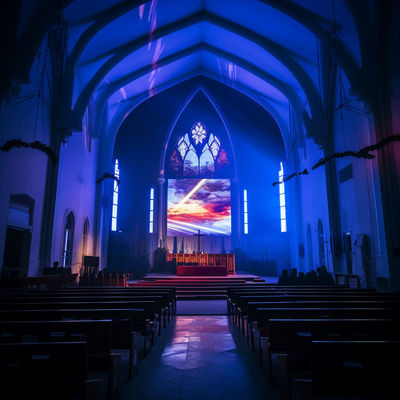 Écran d'affichage LED intérieur pour église haute résolution 16,7M gamme de couleurs