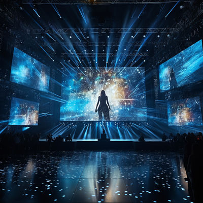 Panneau d'affichage vidéo à LED sur scène Location Mur monté 3840Hz Taux de rafraîchissement