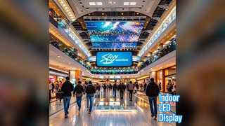 Écran d'affichage LED d'intérieur P2, montage au plafond